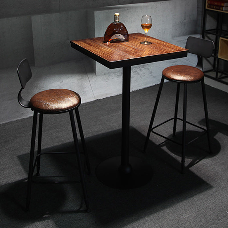 Industrial 1/3/4/5 Pieces Solid Wood Bar Table Set Fixed Table Counter Table Clearhalo 'Bar Furniture' 'furn' 'furn_home_bar_bar_sets' 'Furniture' 'Home Bars & Bar Sets' 'home_bar_bar_sets' 'Kitchen & Dining Furniture' 5802408