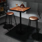 Industrial 1/3/4/5 Pieces Solid Wood Bar Table Set Fixed Table Counter Table 3 Pieces: Black Table, 2 Stools Clearhalo 'Bar Furniture' 'furn' 'furn_home_bar_bar_sets' 'Furniture' 'Home Bars & Bar Sets' 'home_bar_bar_sets' 'Kitchen & Dining Furniture' 5802413