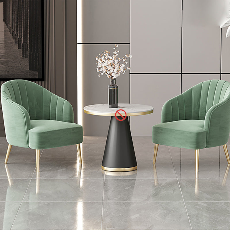 Glam Style 25.6" Wide Sloped Arms Sewn Pillow Back Armchair . Clearhalo 'Accent Chairs' 'accent_chairs' 'Chairs & Seating' 'furn' 'furn_accent_chairs' 'Furniture' 'Living Room Furniture' 5802554