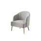 Glam Style 25.6" Wide Sloped Arms Sewn Pillow Back Armchair . Clearhalo 'Accent Chairs' 'accent_chairs' 'Chairs & Seating' 'furn' 'furn_accent_chairs' 'Furniture' 'Living Room Furniture' 5802560