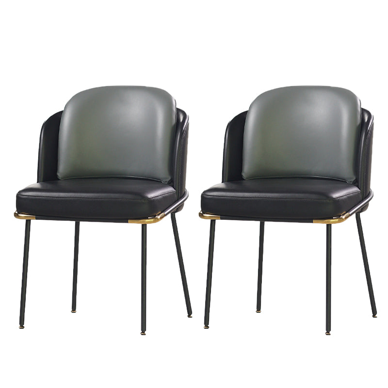 20.08" Wide Industrial Style Single Sofa Chair Pillow Back Armless Chair Gray Black 2 Piece Set Clearhalo 'Accent Chairs' 'accent_chairs' 'Chairs & Seating' 'furn' 'furn_accent_chairs' 'Furniture' 'Living Room Furniture' 5802591