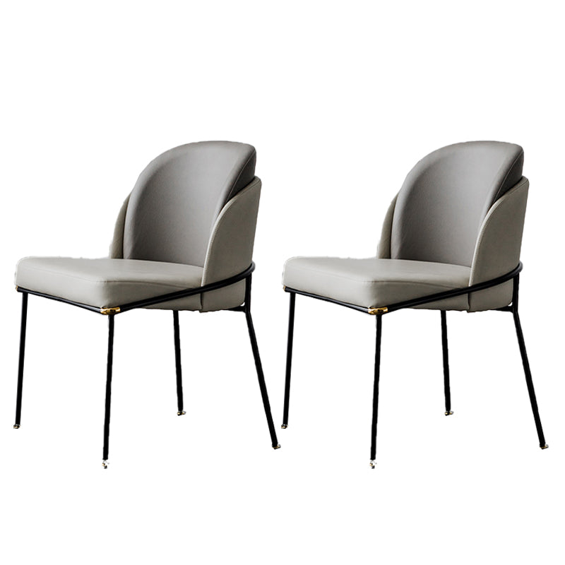 20.08" Wide Industrial Style Single Sofa Chair Pillow Back Armless Chair Gray Gray 2 Piece Set Clearhalo 'Accent Chairs' 'accent_chairs' 'Chairs & Seating' 'furn' 'furn_accent_chairs' 'Furniture' 'Living Room Furniture' 5802595