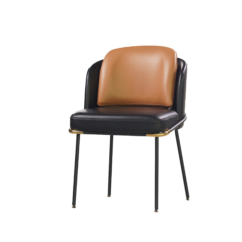 20.08" Wide Industrial Style Single Sofa Chair Pillow Back Armless Chair Brown Black 1 Piece Clearhalo 'Accent Chairs' 'accent_chairs' 'Chairs & Seating' 'furn' 'furn_accent_chairs' 'Furniture' 'Living Room Furniture' 5802605