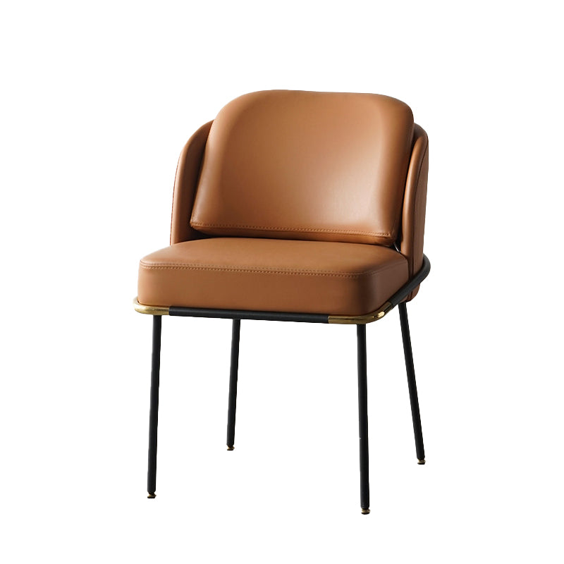 20.08" Wide Industrial Style Single Sofa Chair Pillow Back Armless Chair Brown Brown 1 Piece Clearhalo 'Accent Chairs' 'accent_chairs' 'Chairs & Seating' 'furn' 'furn_accent_chairs' 'Furniture' 'Living Room Furniture' 5802611