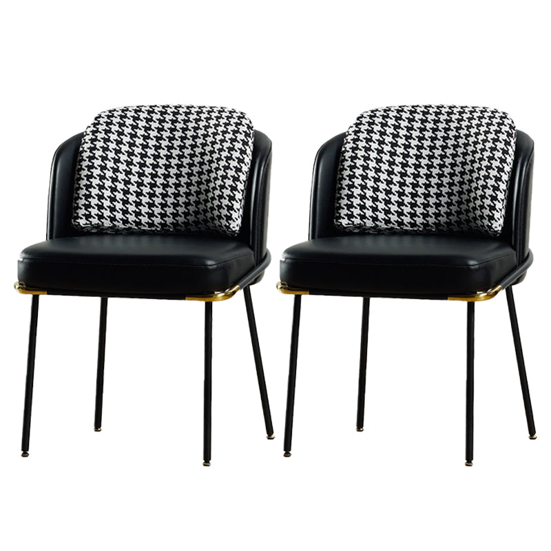 20.08" Wide Industrial Style Single Sofa Chair Pillow Back Armless Chair Black-White Black 2 Piece Set Clearhalo 'Accent Chairs' 'accent_chairs' 'Chairs & Seating' 'furn' 'furn_accent_chairs' 'Furniture' 'Living Room Furniture' 5802613