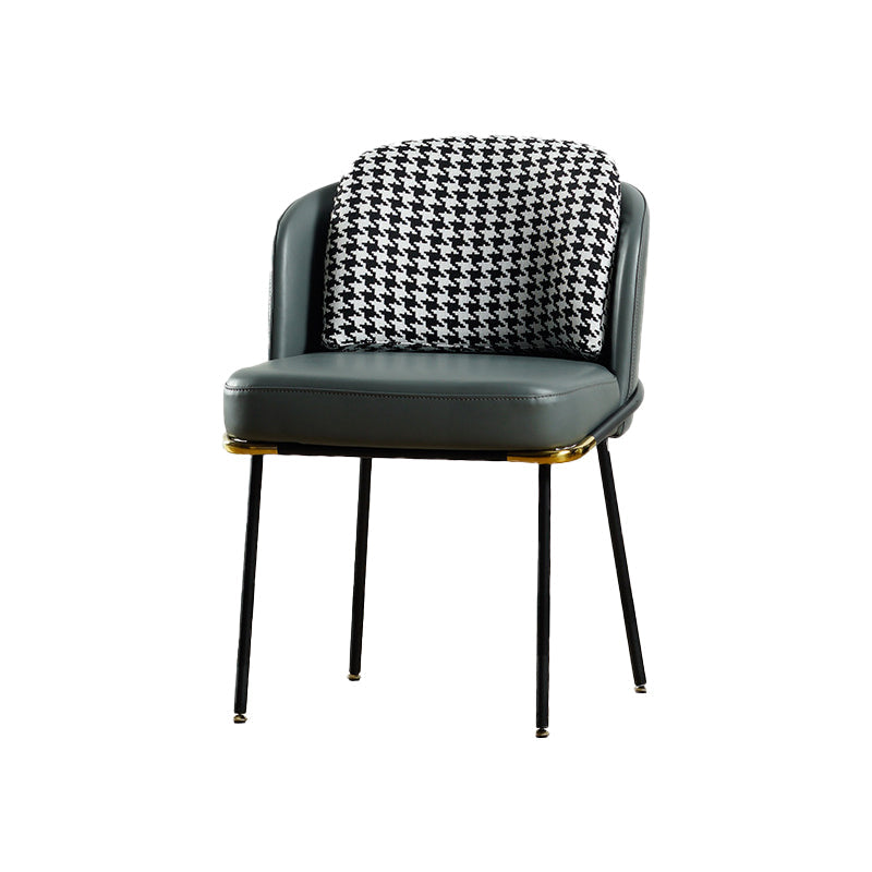 20.08" Wide Industrial Style Single Sofa Chair Pillow Back Armless Chair Black-White Gray 1 Piece Clearhalo 'Accent Chairs' 'accent_chairs' 'Chairs & Seating' 'furn' 'furn_accent_chairs' 'Furniture' 'Living Room Furniture' 5802614