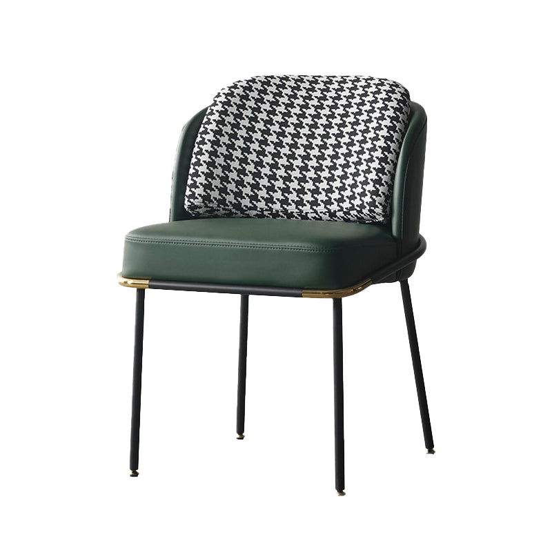 20.08" Wide Industrial Style Single Sofa Chair Pillow Back Armless Chair Black-White Green 1 Piece Clearhalo 'Accent Chairs' 'accent_chairs' 'Chairs & Seating' 'furn' 'furn_accent_chairs' 'Furniture' 'Living Room Furniture' 5802616