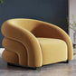 Nordic Style with Armrest Fabric Armrest Fixed Backrest Accent Chair Yellow Clearhalo 'Accent Chairs' 'accent_chairs' 'Chairs & Seating' 'furn' 'furn_accent_chairs' 'Furniture' 'Living Room Furniture' 5802654