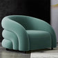 Nordic Style with Armrest Fabric Armrest Fixed Backrest Accent Chair Green Clearhalo 'Accent Chairs' 'accent_chairs' 'Chairs & Seating' 'furn' 'furn_accent_chairs' 'Furniture' 'Living Room Furniture' 5802656