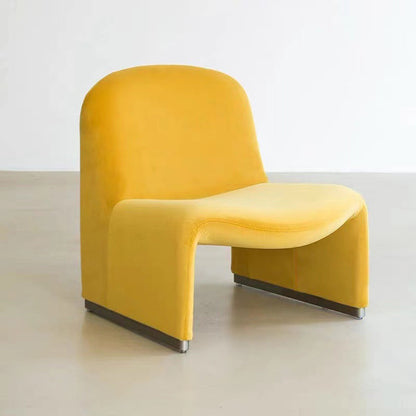 Nordic Style Non-armrest Fixed Backrest Metal Silver Accent Chair