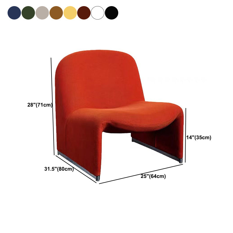 Nordic Style Non-armrest Fixed Backrest Metal Silver Accent Chair