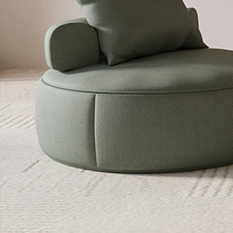 Nordic Style Handless Imitation Leather Curved Back Parsons Chair Clearhalo 'Accent Chairs' 'accent_chairs' 'Chairs & Seating' 'furn' 'furn_accent_chairs' 'Furniture' 'Living Room Furniture' 5802713