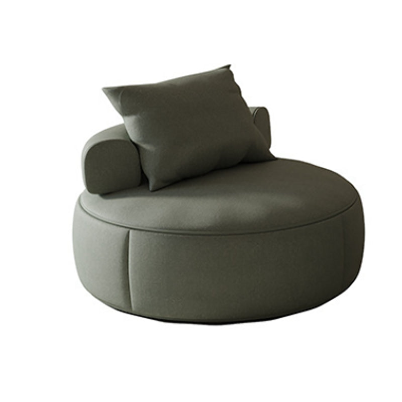 Nordic Style Handless Imitation Leather Curved Back Parsons Chair Green Clearhalo 'Accent Chairs' 'accent_chairs' 'Chairs & Seating' 'furn' 'furn_accent_chairs' 'Furniture' 'Living Room Furniture' 5802717