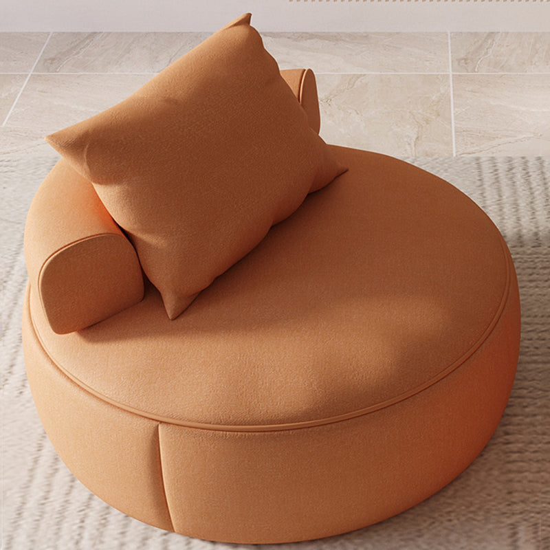 Nordic Style Handless Imitation Leather Curved Back Parsons Chair Clearhalo 'Accent Chairs' 'accent_chairs' 'Chairs & Seating' 'furn' 'furn_accent_chairs' 'Furniture' 'Living Room Furniture' 5802719