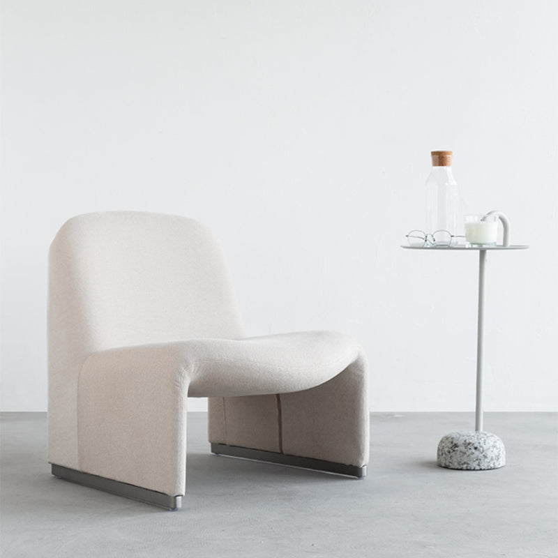 23.2"Wide Tight Back Armless Single Accent Chair for Apartment White Clearhalo 'Accent Chairs' 'accent_chairs' 'Chairs & Seating' 'furn' 'furn_accent_chairs' 'Furniture' 'Living Room Furniture' 5802735