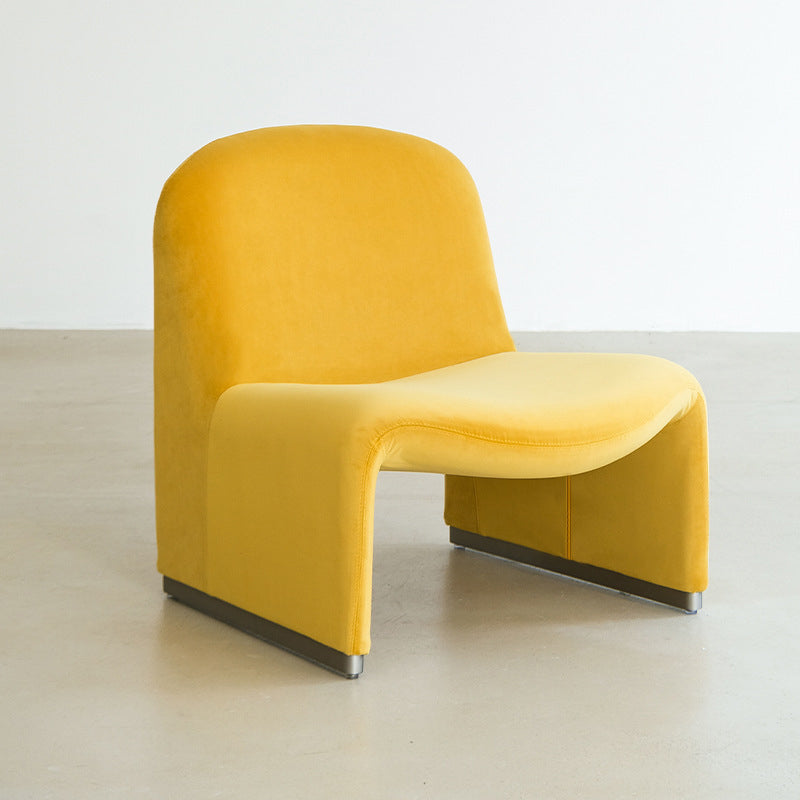 23.2"Wide Tight Back Armless Single Accent Chair for Apartment Yellow Clearhalo 'Accent Chairs' 'accent_chairs' 'Chairs & Seating' 'furn' 'furn_accent_chairs' 'Furniture' 'Living Room Furniture' 5802738