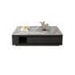 Pedestal Base Coffee Table with 3 Storage Drawers and Shelf in Grey Clearhalo 'Coffee & Accent Tables' 'Coffee Tables' 'coffee_tables' 'furn' 'furn_coffee_tables' 'Furniture' 'Living Room Furniture' 5802767