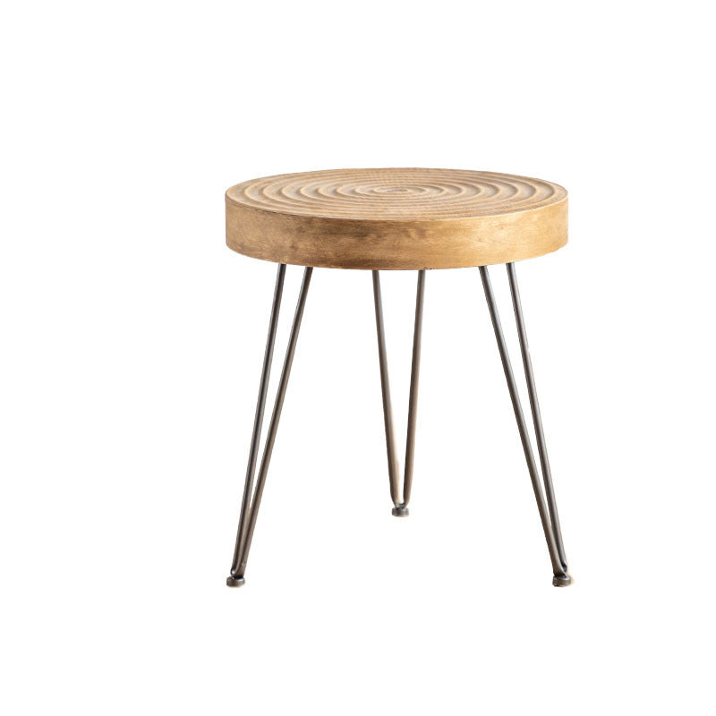 Rustic Style Coffee Cocktail Table 3 Legs Wooden Round Coffee Table Clearhalo 'Coffee & Accent Tables' 'Coffee Tables' 'coffee_tables' 'furn' 'furn_coffee_tables' 'Furniture' 'Living Room Furniture' 5802779