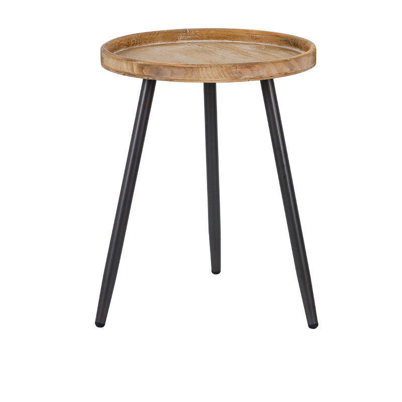 Rustic Style Coffee Cocktail Table 3 Legs Wooden Round Coffee Table Clearhalo 'Coffee & Accent Tables' 'Coffee Tables' 'coffee_tables' 'furn' 'furn_coffee_tables' 'Furniture' 'Living Room Furniture' 5802783