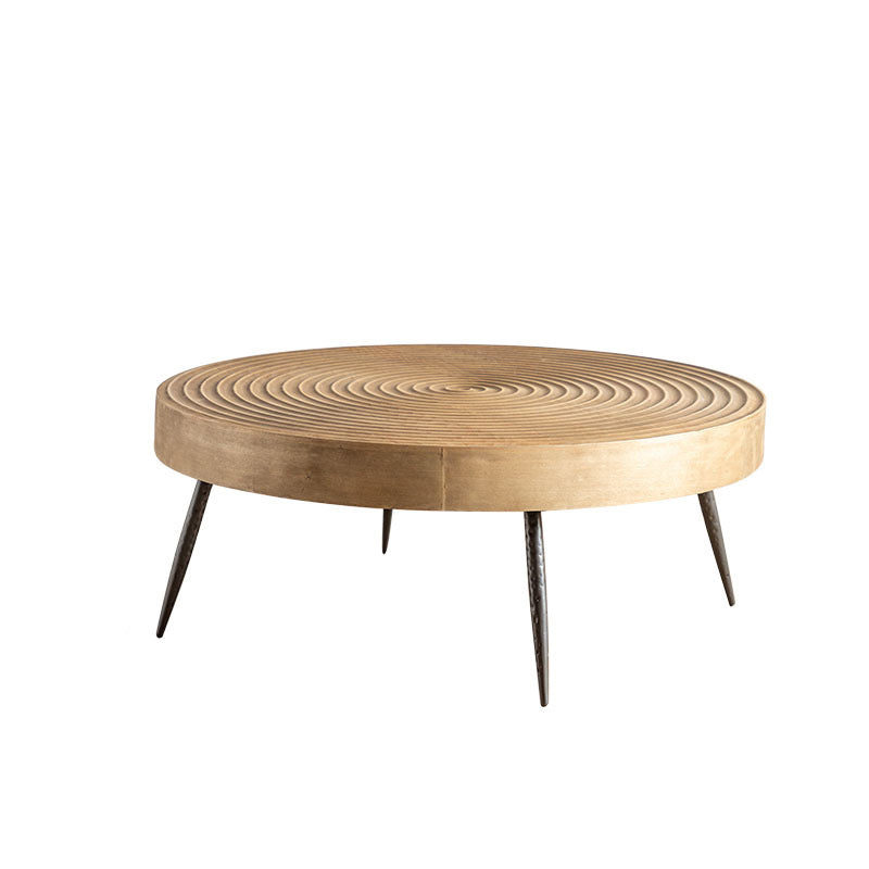 Rustic Style Coffee Cocktail Table 3 Legs Wooden Round Coffee Table Clearhalo 'Coffee & Accent Tables' 'Coffee Tables' 'coffee_tables' 'furn' 'furn_coffee_tables' 'Furniture' 'Living Room Furniture' 5802784