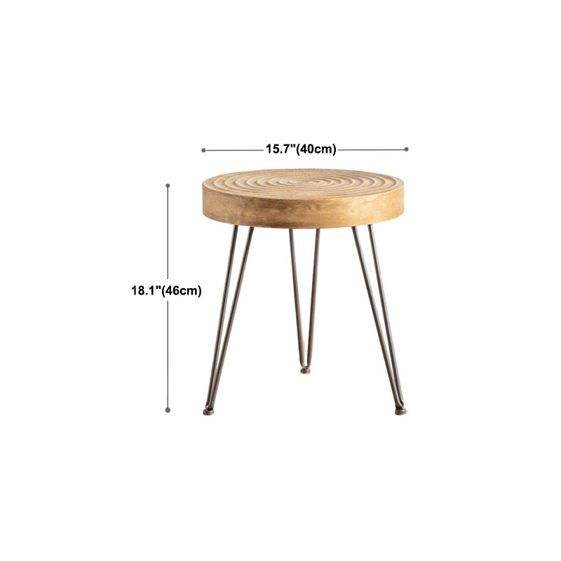 Rustic Style Coffee Cocktail Table 3 Legs Wooden Round Coffee Table Clearhalo 'Coffee & Accent Tables' 'Coffee Tables' 'coffee_tables' 'furn' 'furn_coffee_tables' 'Furniture' 'Living Room Furniture' 5802785