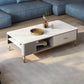 Glam 4-beiniger Couchtisch aus Schiefer, rechteckiges Couchtisch-Set für Zuhause
