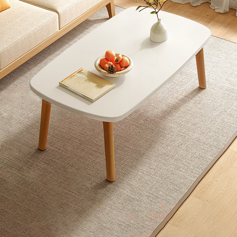 Scandinavian 4 Legs Coffee Table Wooden Coffee Table Set for Living Room White Clearhalo 'Coffee & Accent Tables' 'Coffee Tables' 'coffee_tables' 'furn' 'furn_coffee_tables' 'Furniture' 'Living Room Furniture' 5802870