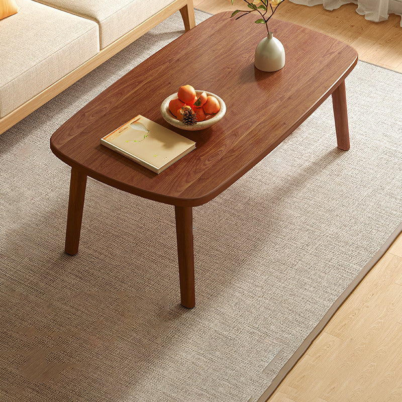 Scandinavian 4 Legs Coffee Table Wooden Coffee Table Set for Living Room Nut-Brown Clearhalo 'Coffee & Accent Tables' 'Coffee Tables' 'coffee_tables' 'furn' 'furn_coffee_tables' 'Furniture' 'Living Room Furniture' 5802871