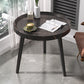 Modern 3 Legs Wooden Coffee Table Round Top Shape Cocktail Table for Living Room 16"L x 16"W x 19"H Black Clearhalo 'Coffee & Accent Tables' 'Coffee Tables' 'coffee_tables' 'furn' 'furn_coffee_tables' 'Furniture' 'Living Room Furniture' 5802881
