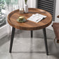 Modern 3 Legs Wooden Coffee Table Round Top Shape Cocktail Table for Living Room 20"L x 20"W x 19"H Walnut Clearhalo 'Coffee & Accent Tables' 'Coffee Tables' 'coffee_tables' 'furn' 'furn_coffee_tables' 'Furniture' 'Living Room Furniture' 5802887