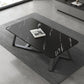 Tavolino da caffè con gambe incrociate Tavolino rettangolare minimalista in legno massello