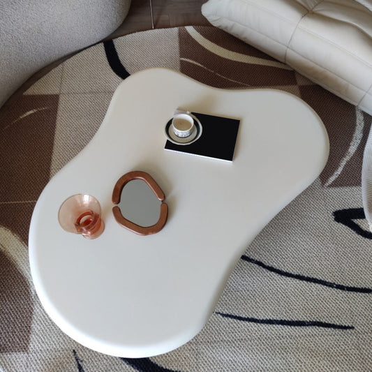 Tavolino in legno massiccio in formato libero scandinavo 11,8 "H 4 gambe tavolo da cocktail