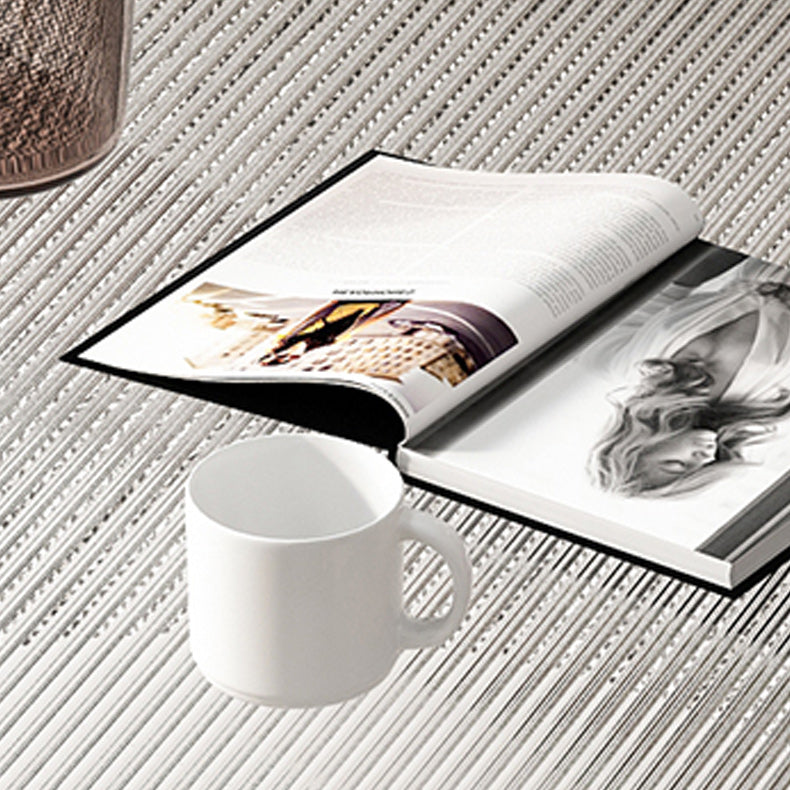 Modern Style Round Glass Table Plate Metal 4 Legs Base with Storage Rack Coffee Table Clearhalo 'Coffee & Accent Tables' 'Coffee Tables' 'coffee_tables' 'furn' 'furn_coffee_tables' 'Furniture' 'Living Room Furniture' 5802953