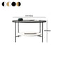 Modern Style Round Glass Table Plate Metal 4 Legs Base with Storage Rack Coffee Table Clearhalo 'Coffee & Accent Tables' 'Coffee Tables' 'coffee_tables' 'furn' 'furn_coffee_tables' 'Furniture' 'Living Room Furniture' 5802961