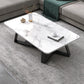 Cross Table Base Design Rectangular Faux Wood Table Ornate Style Coffee Table 31.5"L x 20"W x 18"H White Clearhalo 'Coffee & Accent Tables' 'Coffee Tables' 'coffee_tables' 'furn' 'furn_coffee_tables' 'Furniture' 'Living Room Furniture' 5802966