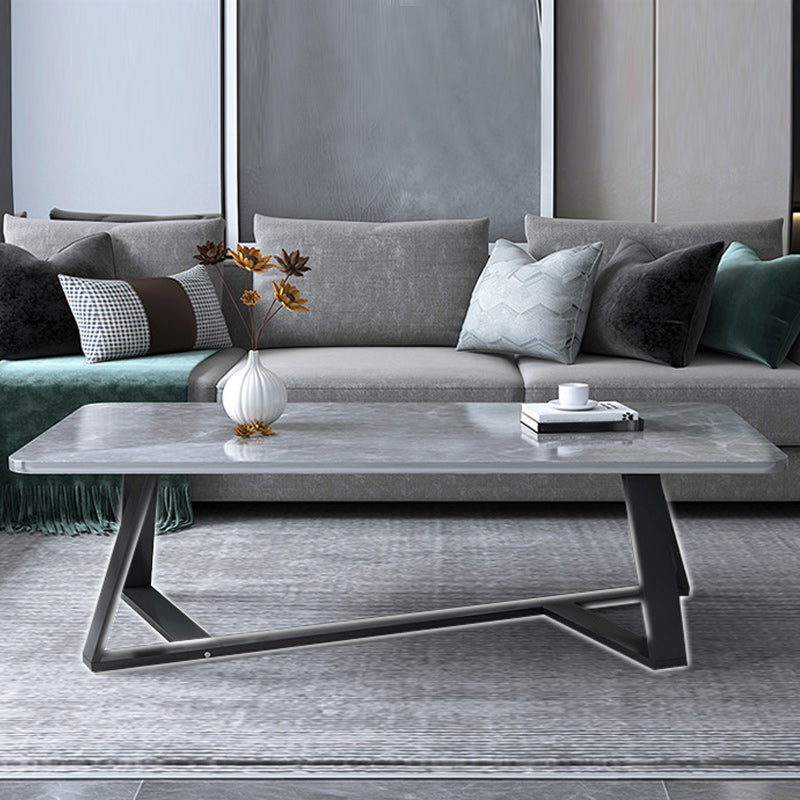Cross Table Base Design Rectangular Faux Wood Table Ornate Style Coffee Table Clearhalo 'Coffee & Accent Tables' 'Coffee Tables' 'coffee_tables' 'furn' 'furn_coffee_tables' 'Furniture' 'Living Room Furniture' 5802977