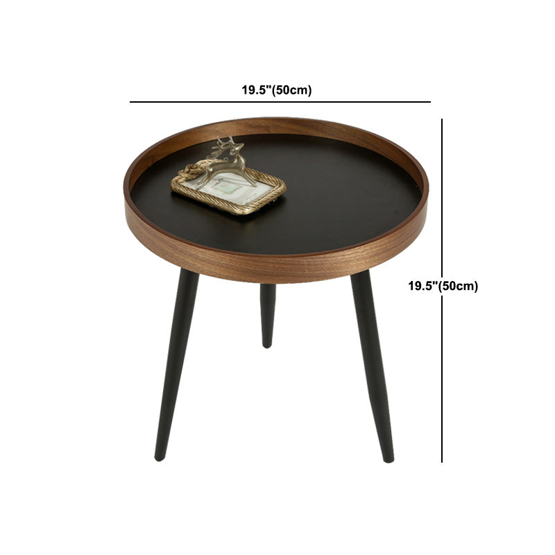 3/4 Legs Base Design Round Metal/wood Table Modern Style Coffee Table