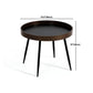 3/4 Legs Base Design Round Metal/wood Table Modern Style Coffee Table