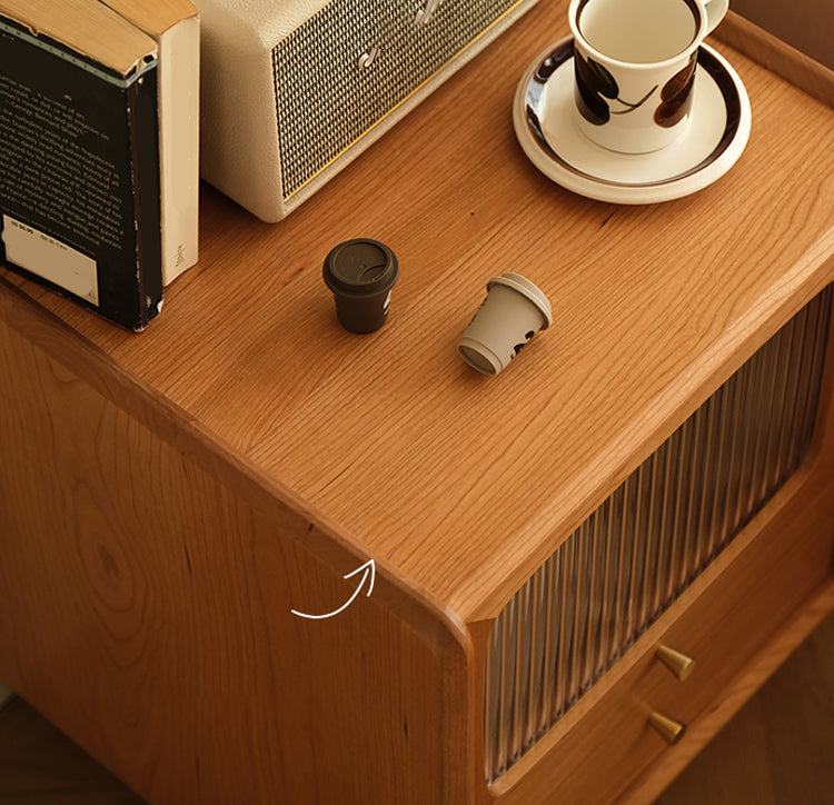 Mesa de madera mediana cajones contemporáneos gabinete de cama