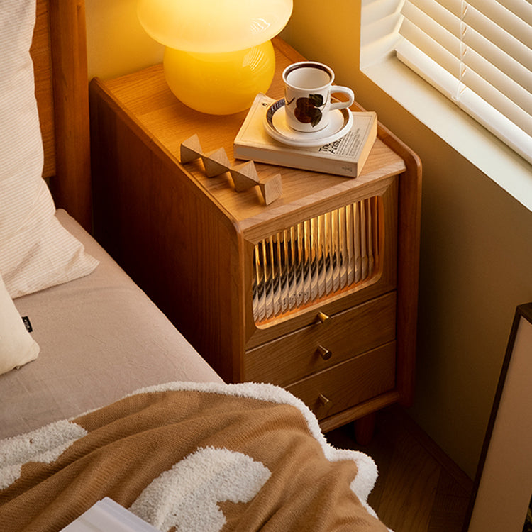 Mesa de madera mediana cajones contemporáneos gabinete de cama