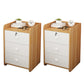 Mesa nocturna de madera de mesita de noche moderna con cajones para dormitorio