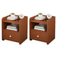 Mesa nocturna de madera de mesita de noche moderna con cajones para dormitorio