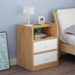 Mesa nocturna de madera de mesita de noche moderna con cajones para dormitorio