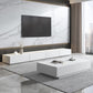 Nordischer weißer TV-Schrank, modernes, einfaches Wohnzimmer, minimalistischer Boden-TV-Schrank