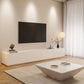 Nordischer weißer TV-Schrank, modernes, einfaches Wohnzimmer, minimalistischer Boden-TV-Schrank