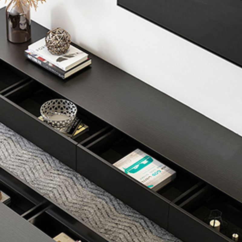 Nordic TV Cabinet Furniture Modern Simple Black Floor TV Cabinet Clearhalo 'furn' 'furn_tv_stands_entertainment_centers' 'Furniture' 'Living Room Furniture' 'TV Stands & Entertainment Centers' 'TV Stands & Media Storage Furniture' 'tv_stands_entertainment_centers' 5803203