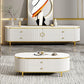 Contemporary White TV Stand Console 4-Drawer Enclosed Storage TV Media Stand Clearhalo 'furn' 'furn_tv_stands_entertainment_centers' 'Furniture' 'Living Room Furniture' 'TV Stands & Entertainment Centers' 'TV Stands & Media Storage Furniture' 'tv_stands_entertainment_centers' 5803233