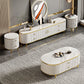 Contemporary White TV Stand Console 4-Drawer Enclosed Storage TV Media Stand Clearhalo 'furn' 'furn_tv_stands_entertainment_centers' 'Furniture' 'Living Room Furniture' 'TV Stands & Entertainment Centers' 'TV Stands & Media Storage Furniture' 'tv_stands_entertainment_centers' 5803234