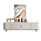 Contemporary White TV Stand Console 4-Drawer Enclosed Storage TV Media Stand Wood Door Clearhalo 'furn' 'furn_tv_stands_entertainment_centers' 'Furniture' 'Living Room Furniture' 'TV Stands & Entertainment Centers' 'TV Stands & Media Storage Furniture' 'tv_stands_entertainment_centers' 5803236