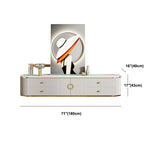 Contemporary White TV Stand Console 4-Drawer Enclosed Storage TV Media Stand Clearhalo 'furn' 'furn_tv_stands_entertainment_centers' 'Furniture' 'Living Room Furniture' 'TV Stands & Entertainment Centers' 'TV Stands & Media Storage Furniture' 'tv_stands_entertainment_centers' 5803242